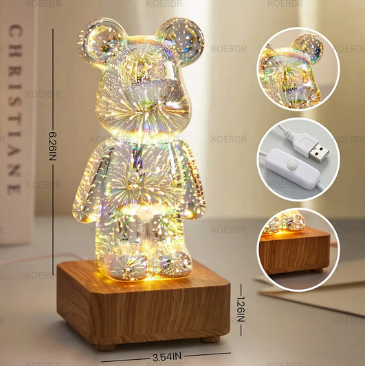 Fireworks Bear Night Light